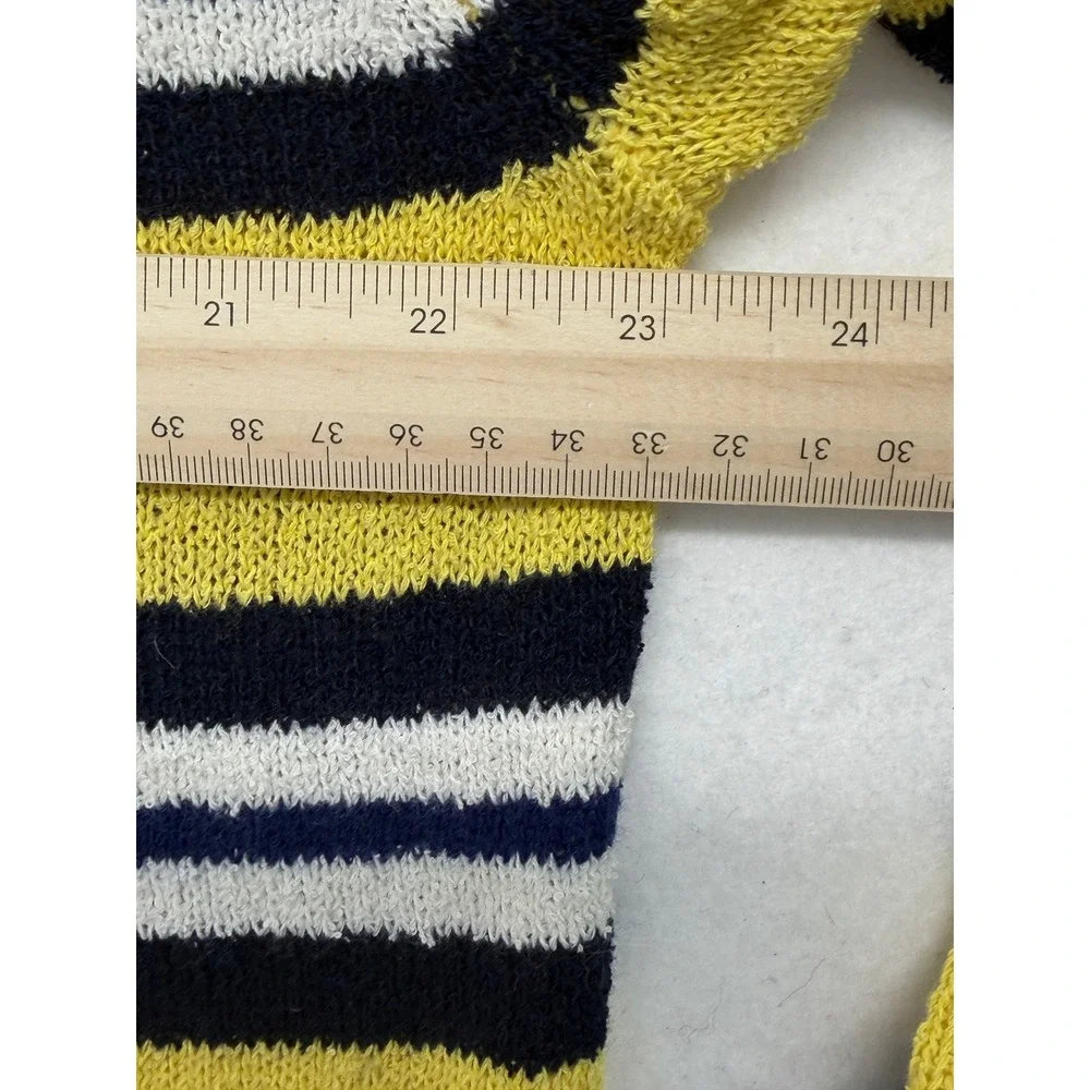Tularosa Revolve Striped Oversized Boyfriend Vintage Style Sweater Yellow XS